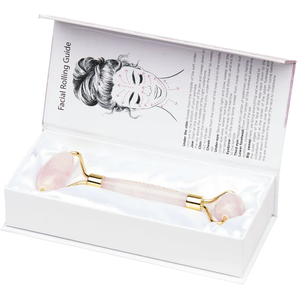 Summer Salt Body Crystal Facial Roller Rose Quartz